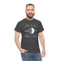 'Life Sounds Better on Vinyl' Men's T-Shirt, close-up detail
