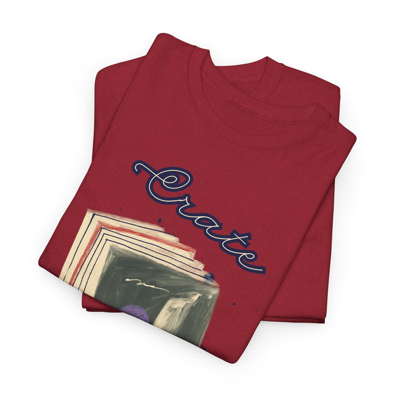 'Crate Digger' Vinyl Records Men's T-Shirt, showing reverse