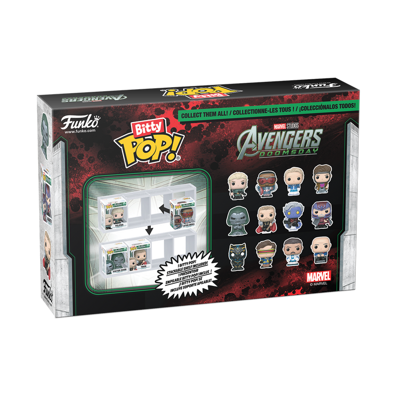 Avengers: Doomsday Funko Bitty Pop! 4-Pack Series 1 back of box