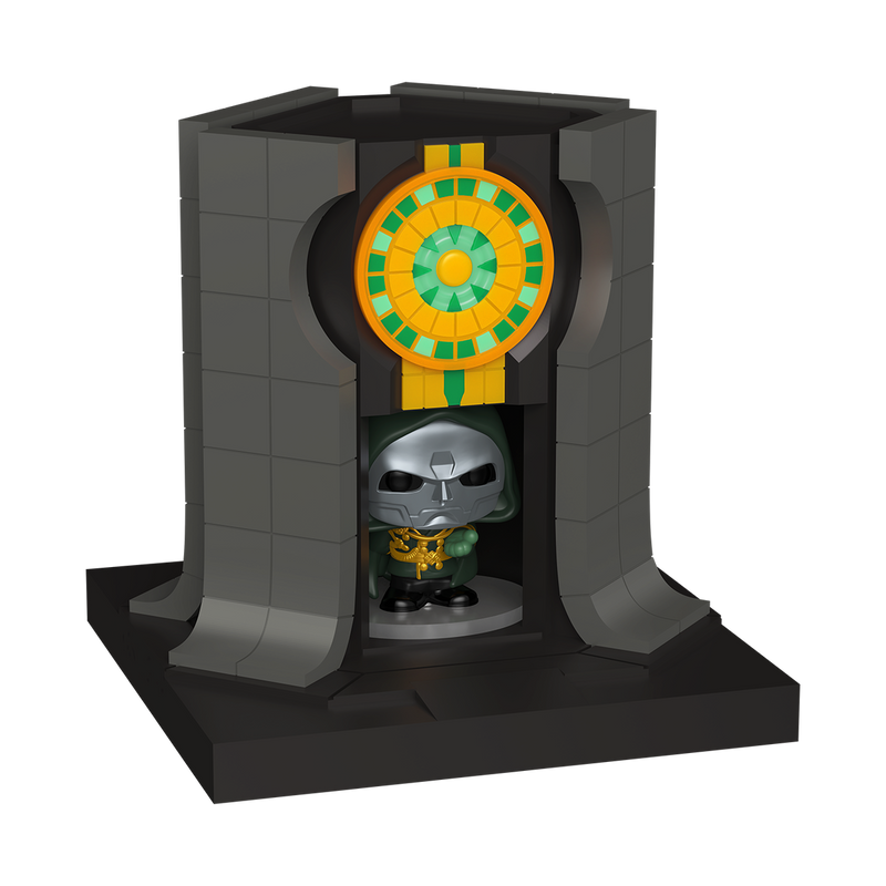 Avengers: Doomsday - Lord Doom with Doomstadt Tower Funko Bitty Pop! Town display view