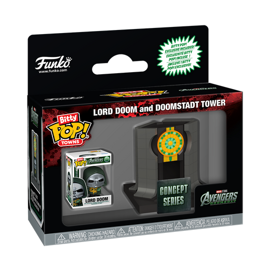 Avengers: Doomsday - Lord Doom with Doomstadt Tower Funko Bitty Pop! Town