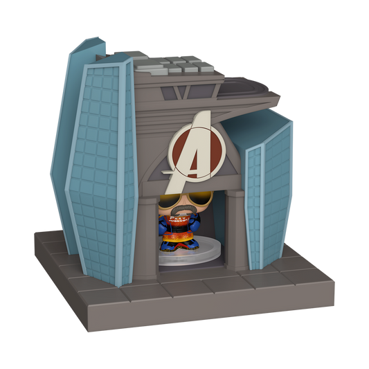 Avengers: Doomsday - Red Guardian with Avengers Tower Funko Bitty Pop! Town display view