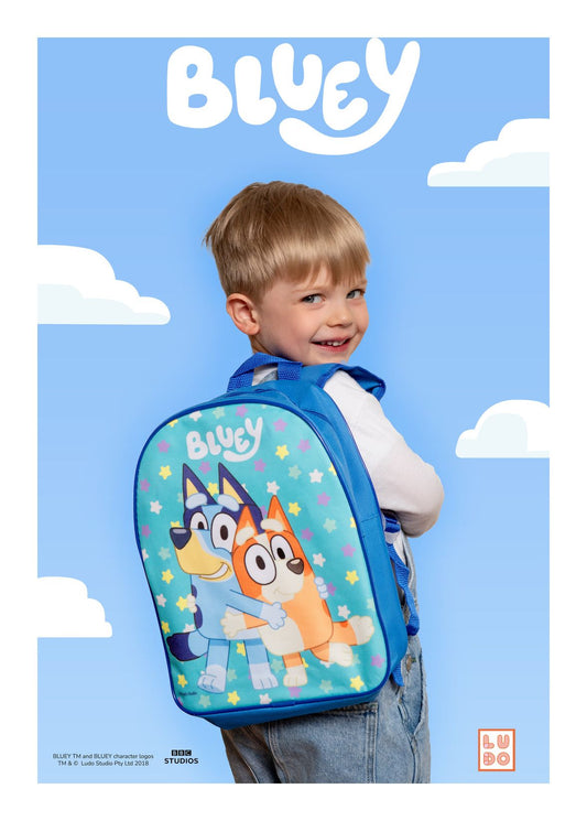 Bluey Colouring & Drawing School Backpack, alternate view