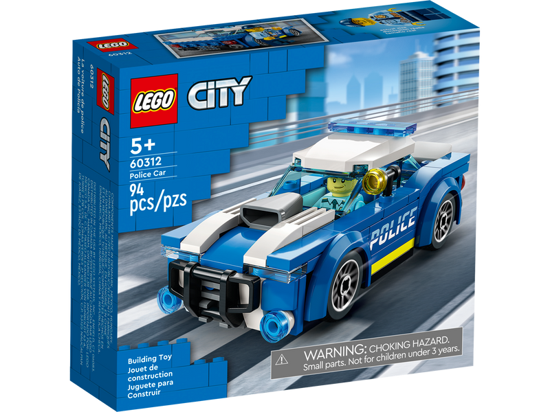 Lego City 60312 Police Car Buildable Toy Playset for Ages 5 and Up, rear view