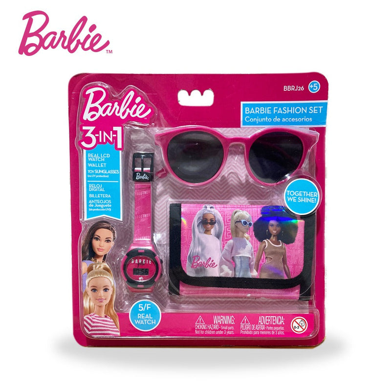 Barbie Watch, Wallet & Sunglasses Gift Set, rear view