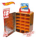 Hot Wheels Tin Car Storage Case - Red, in display