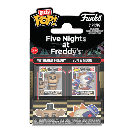 Bitty Pop! 2-Pack - Five Nights At Freddy's S2 - Freddy & Sun/Moon (Case of 12)
