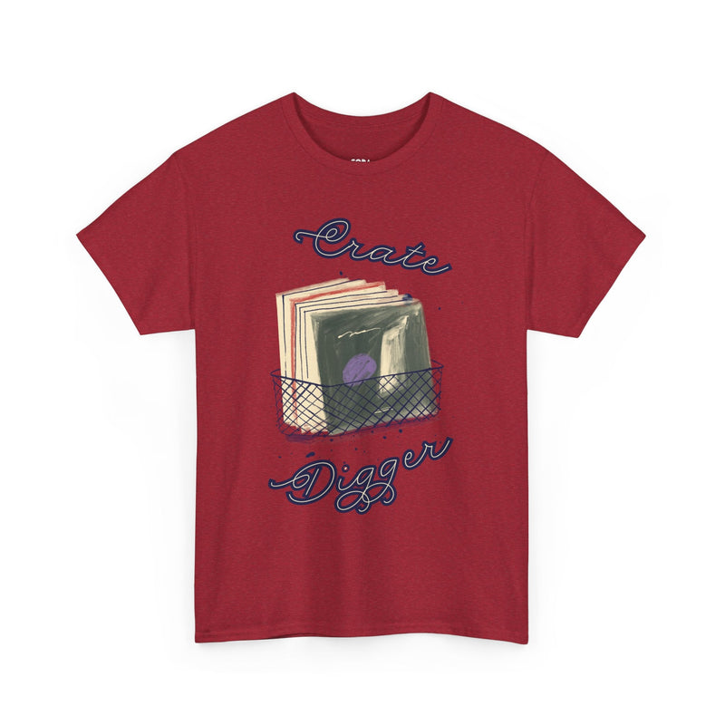 'Crate Digger' Vinyl Records Men's T-Shirt, size reference
