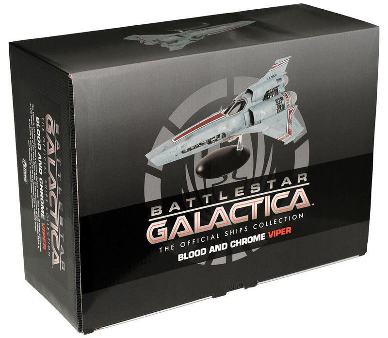 Viper Mk III (Blood and Chrome) Model Diecast Ship (Eaglemoss / Battlestar Galactica), in display