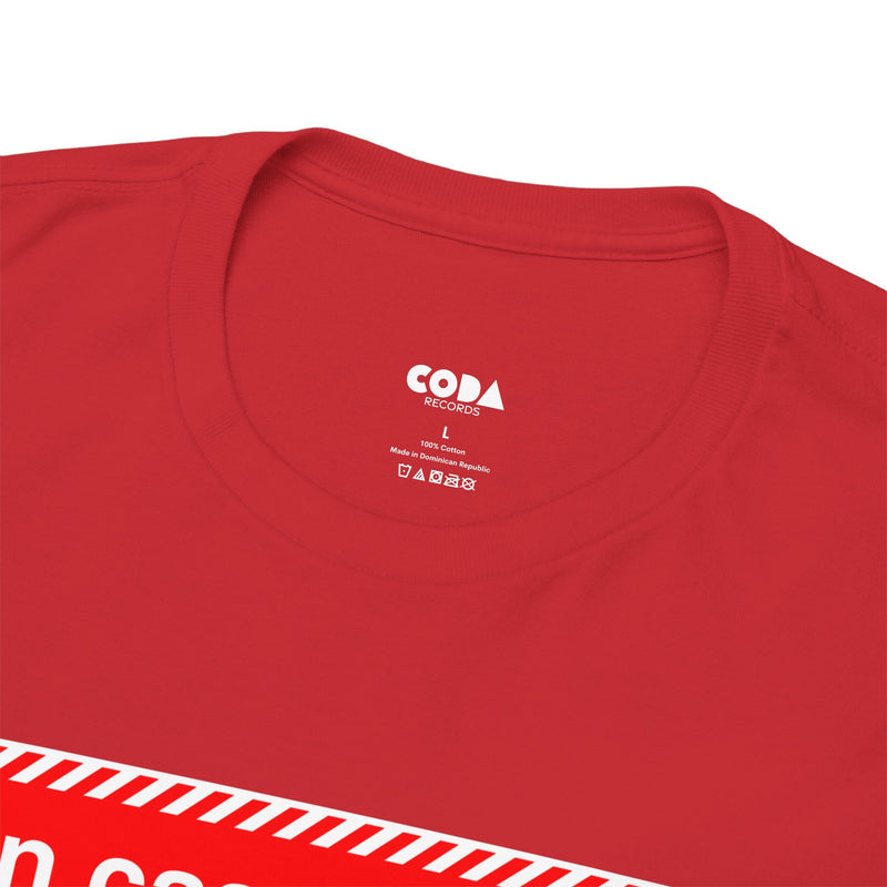 'In Case of Fire, Save My Vinyl' T-Shirt, packaging shot