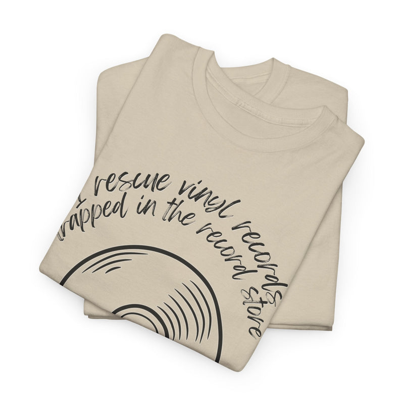 'I'm Not a Hoarder, I'm a Hero' Men's Vinyl T-Shirt, size reference