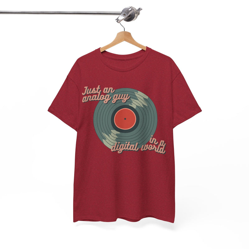 'Just an Analog Guy, In a Digital World' Men's T-Shirt, side angle