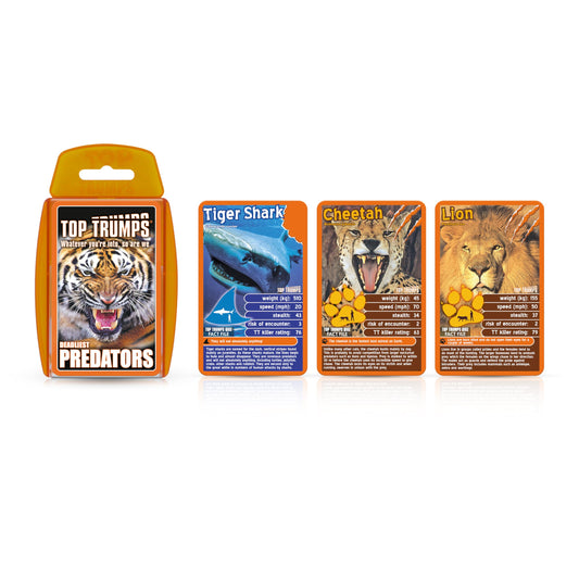 Deadliest Predators Top Trumps Card Game