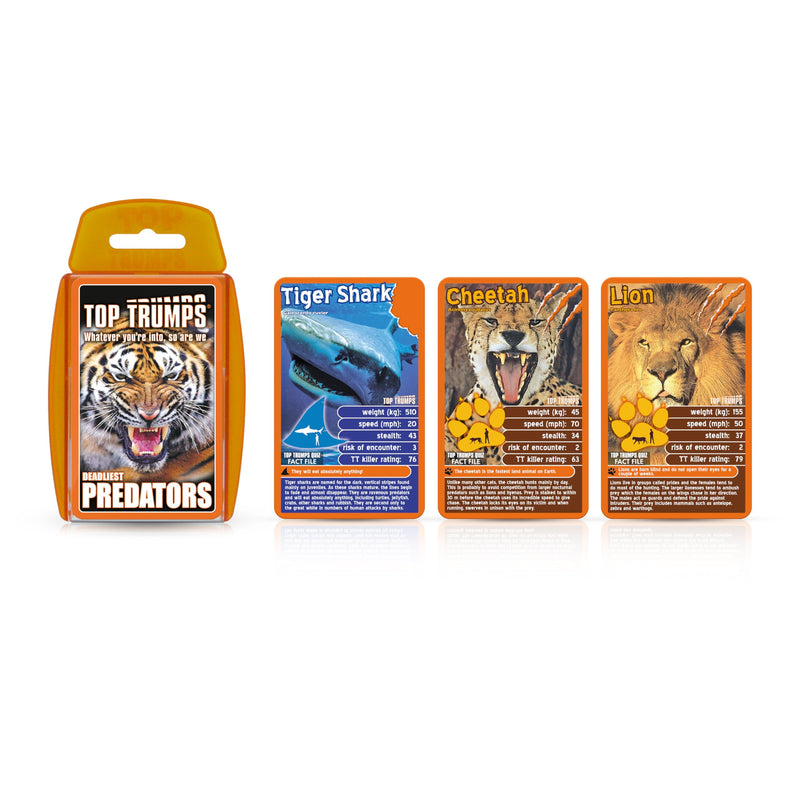Deadliest Predators Top Trumps Card Game