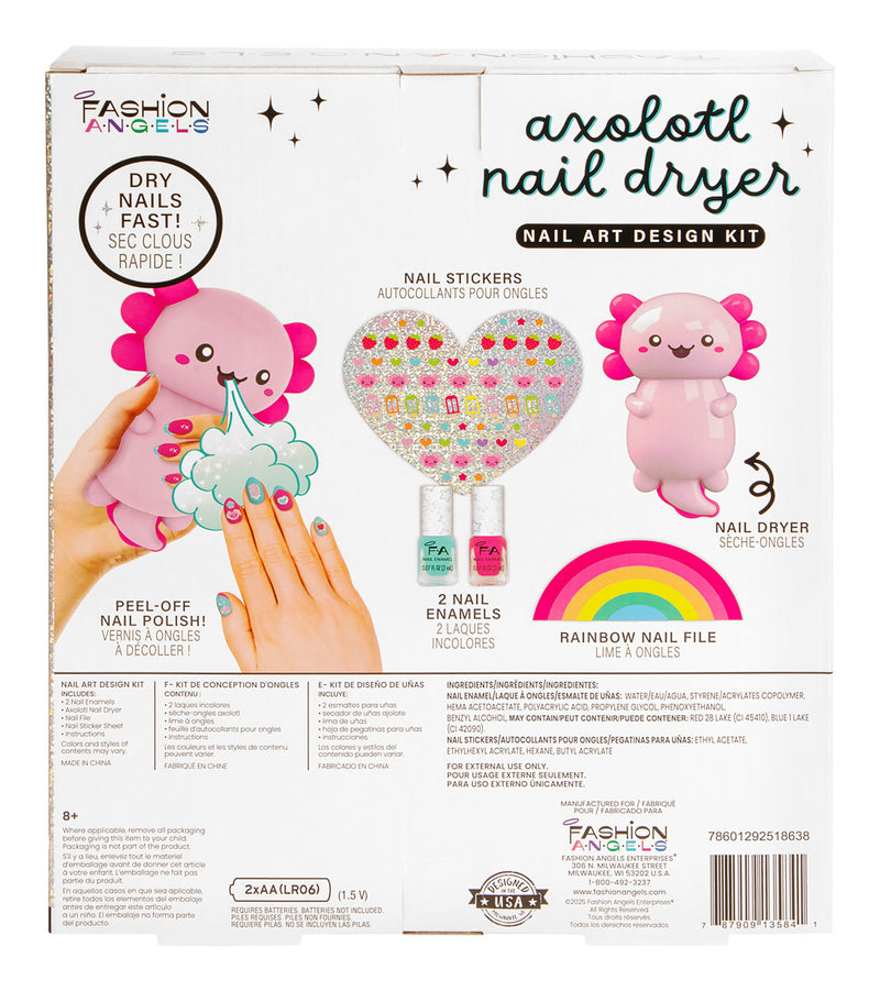 Fashion Angels Axolotl Hair Dryer Nail Art Design Kit