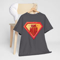 'Vinyl Man' Men's Superhero T-Shirt, packaging shot