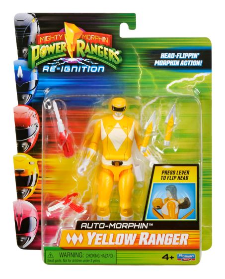 Mighty Morphin Power Rangers Auto Morphin Yellow Ranger