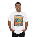 'Phonosaurus' Men's Vinyl T-Shirt, close-up detail