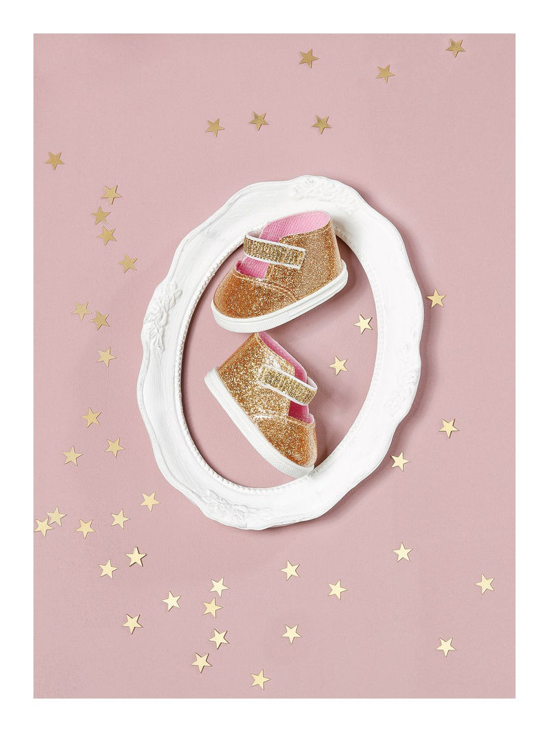 Baby Annabell Big Gold Shoes & Insoles 43cm - Image