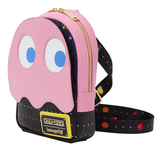Loungefly - Pac-Man Pinky Ghost Sling Crossbody Bag