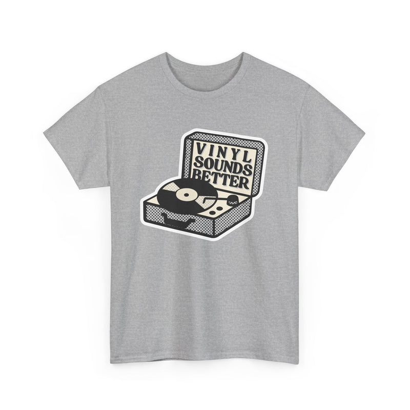 'Vinyl Sounds Better' T-Shirt, in display