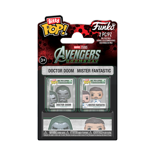 Avengers: Doomsday - Doctor Doom & Mister Fantastic Funko Bitty Pop! 2-Pack