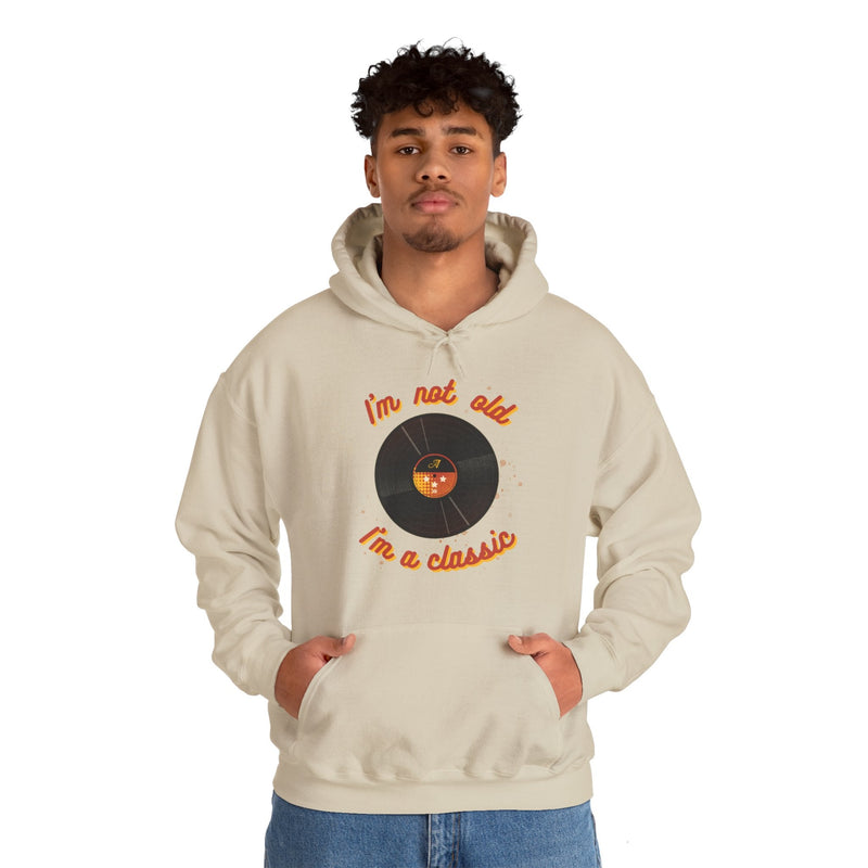 'I'm Not Old, I'm a Classic' Men's Hoodie, packaging shot