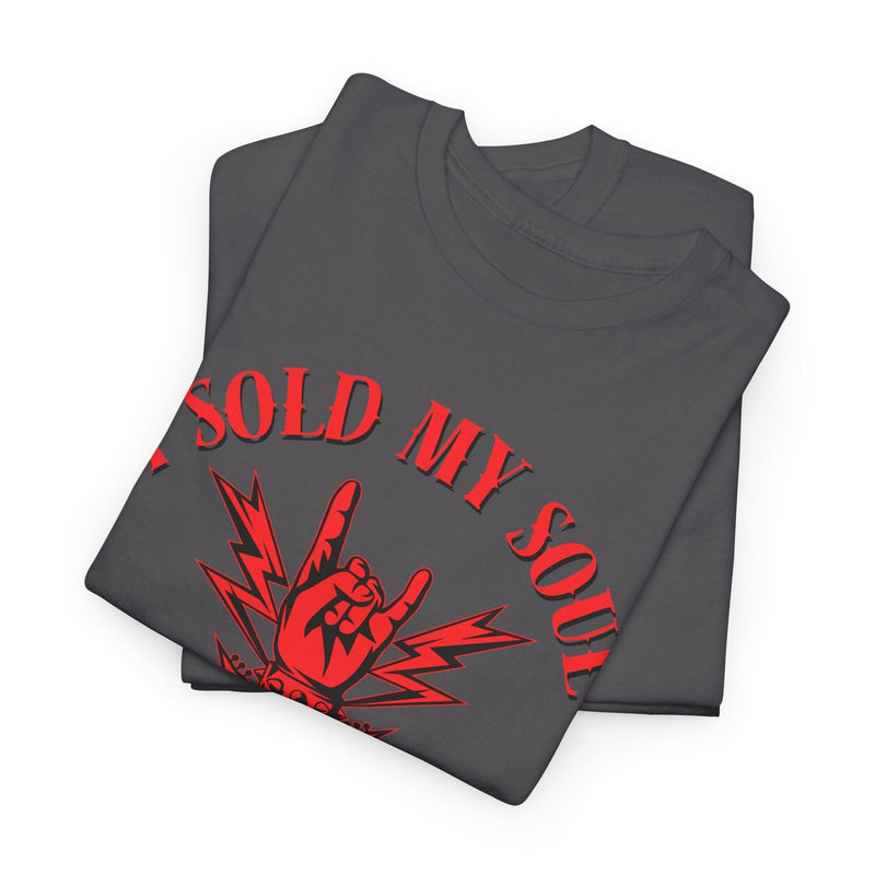 'I Sold My Soul for Rock 'n' Roll' T-Shirt, size reference