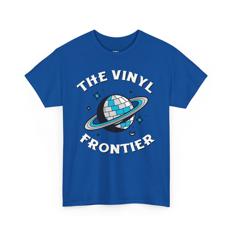 The Vinyl Frontier T-Shirt, close-up detail