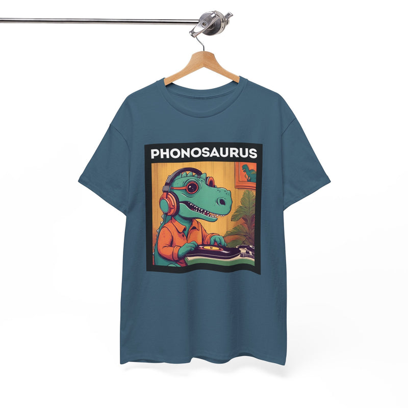 'Phonosaurus' Men's Vinyl T-Shirt, additional view