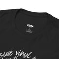 'I'm Not a Hoarder, I'm a Hero' Men's Vinyl T-Shirt, close-up detail