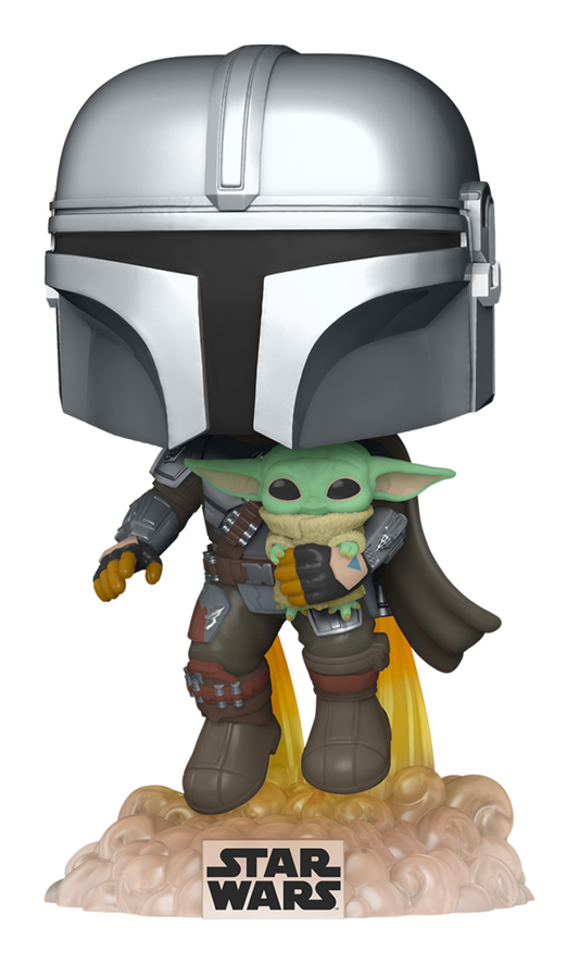 Mandalorian - Mando Flying w/Jet Pack Funko Pop! Vinyl Figures, alternate view