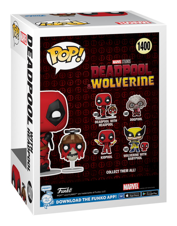 & Buddy - Deadpool with Headpool Funko Pop! Vinyl Figure, rear view