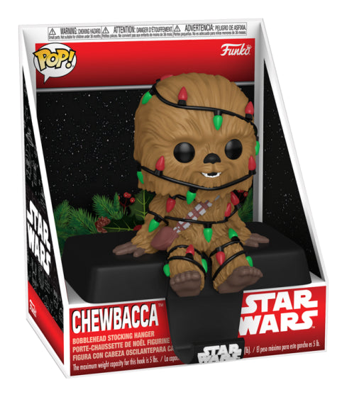 Chewbacca Star Wars Funko Pop Vinyl Figure Edge-Sitter Stocking Hanger