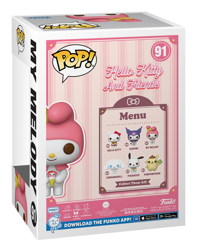 Hello Kitty - My Melody Funko Pop! Vinyl Figure, side angle