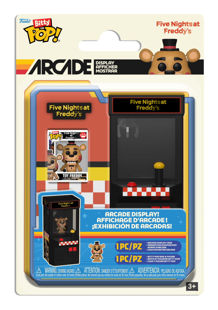 FNAF - Freddy Funko Bitty Pop! Arcade Vinyl Figure, side angle
