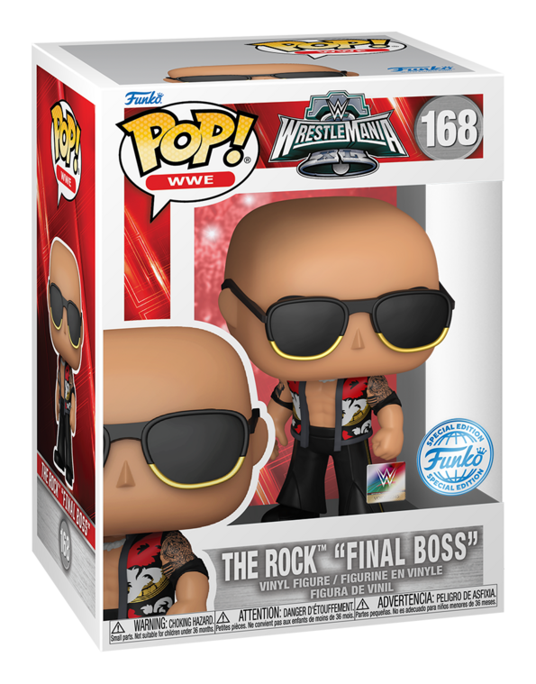 WWE - The Rock - Final Boss (WM40) Funko Pop! Vinyl Figure, side angle