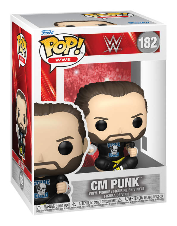 WWE - CM Punk Funko Pop! Vinyl Figure, side angle