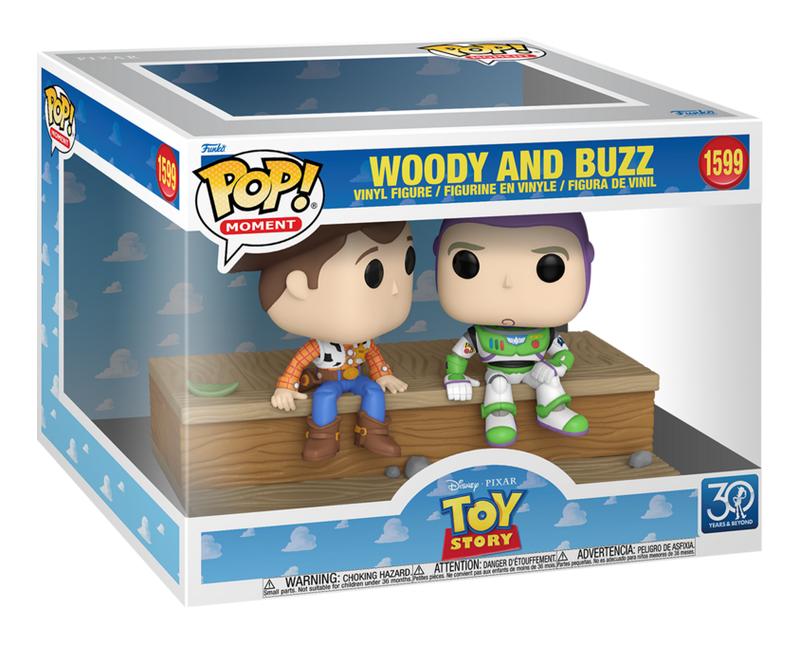 Toy Story 30th - Woody & Buzz Funko Pop! Moment Vinyl Figure, side angle
