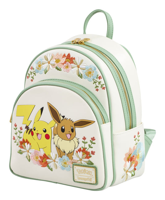 Loungefly - Pokémon Pikachu & Eevee Floral Mini Backpack