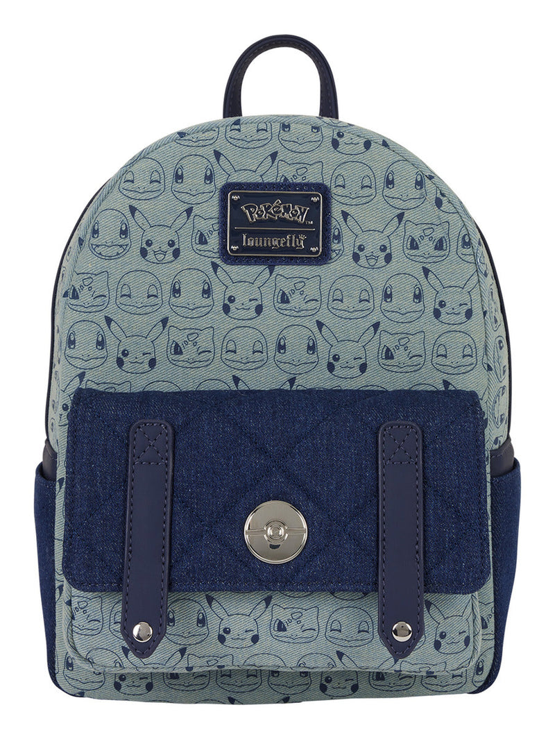 Loungefly - Pokémon Faux Denim Mini Backpack