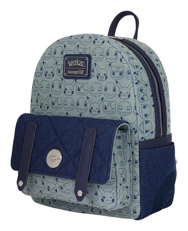Loungefly - Pokémon Faux Denim Mini Backpack