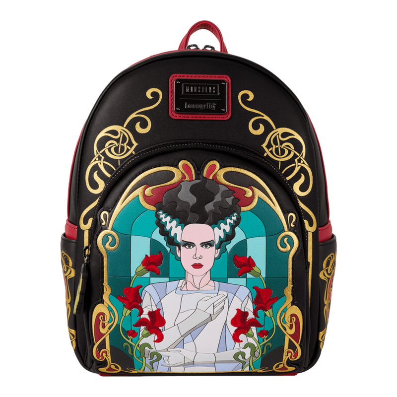 Universal Monsters Bride of Frankenstein Stained Glass Loungefly Mini Backpack