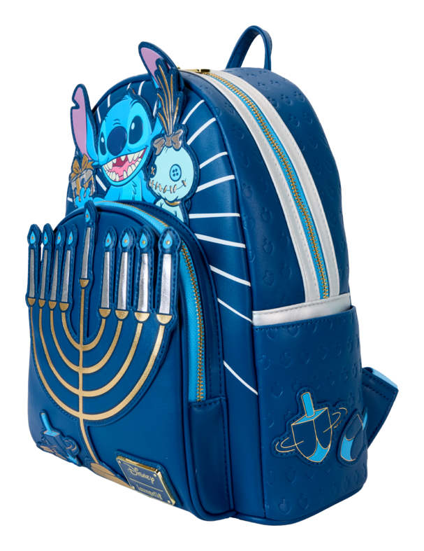 Loungefly Disney Lilo and Stitch Light Up Menorah Stitch Mini Backpack