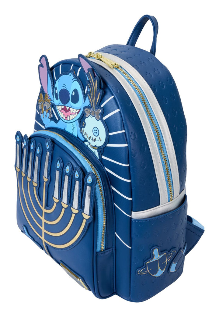 Loungefly Disney Lilo and Stitch Light Up Menorah Stitch Mini Backpack