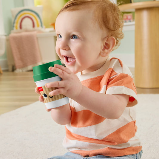 Fisher-Price Mini Me Moments Coffee Cup Teether Baby Rattle - Image