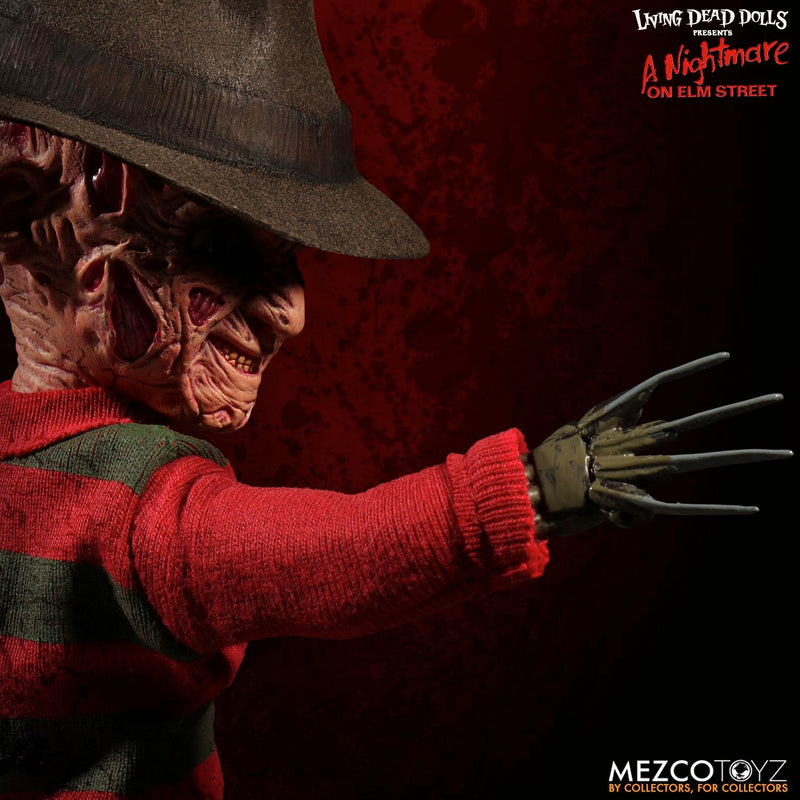 Living Dead Dolls Presents A Nightmare on Elm Street Freddy Krueger with Sound packaging view