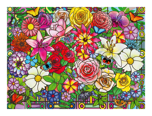 Tiffany Flowers 100 Piece Jigsaw Puzzle