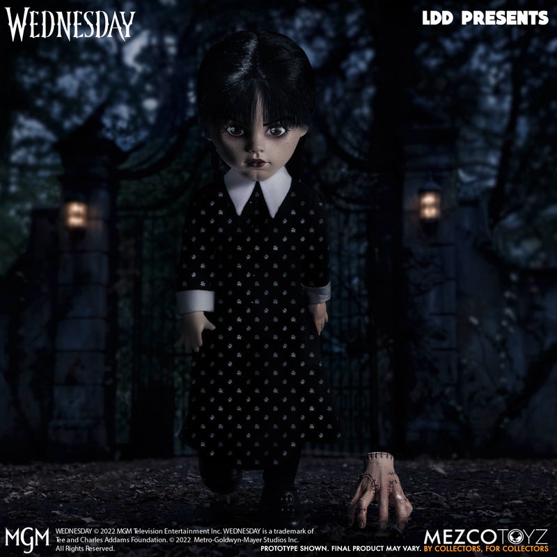 Living Dead Dolls Presents Wednesday (Netflix) close up detail