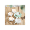 Set of 3 White Lotus Flower Tealight Holders